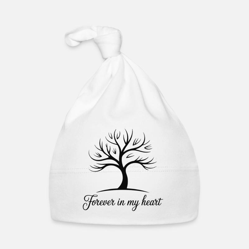 Eternal Heart Tree Design Organic Baby Cap