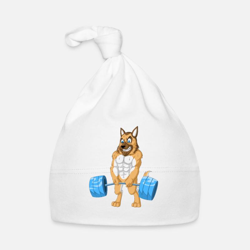 German Shepherd Weightlifting Organic Baby Cap