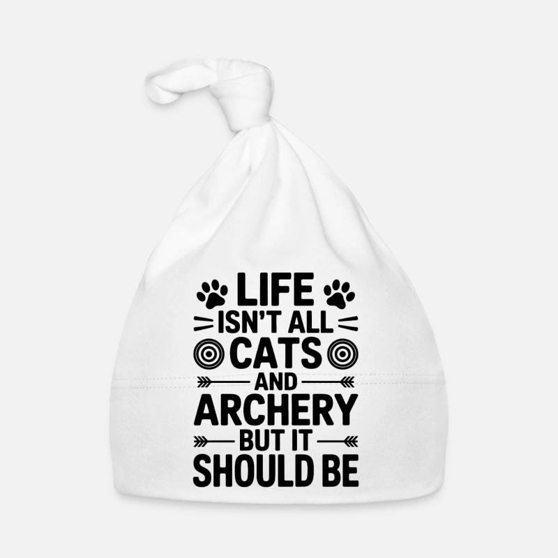 Bogenschießen Spruch Katzen Bogenschießen Geschenk Baby Bio-Mütze
