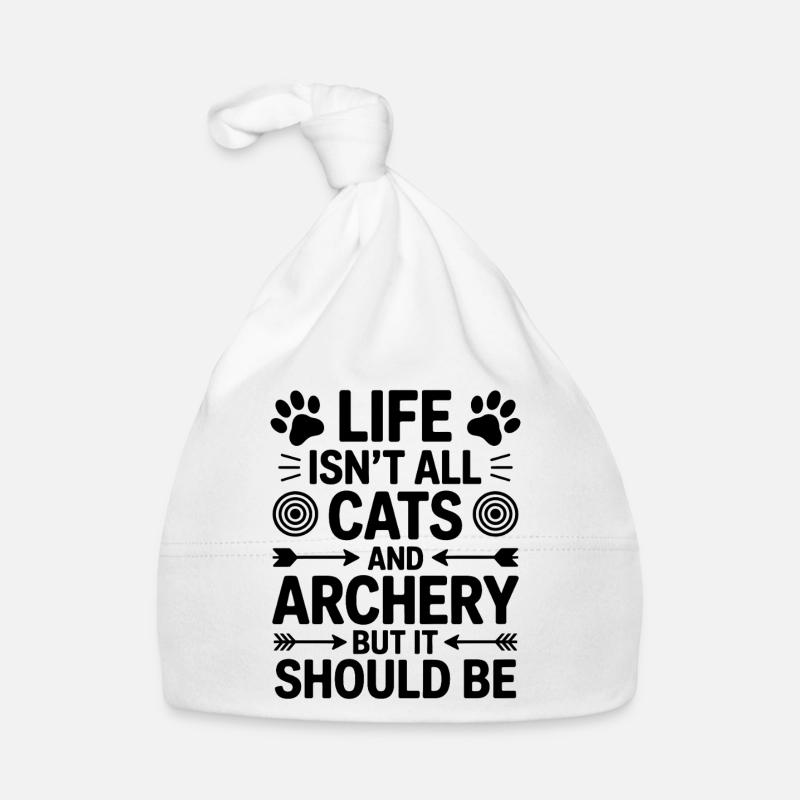 Archery Saying Cats Archery Gift Organic Baby Cap