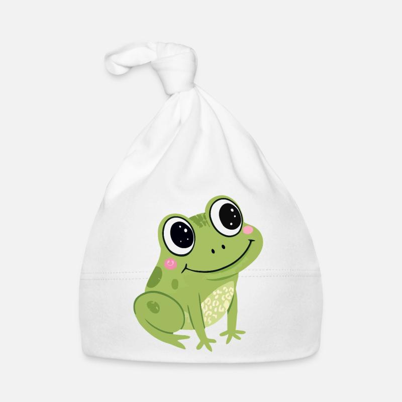 Grenouille Verte Mignonne Pastel Bonnet bio Bébé