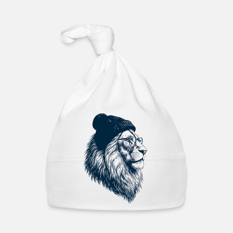 Hipster Löwe Baby Bio-Mütze