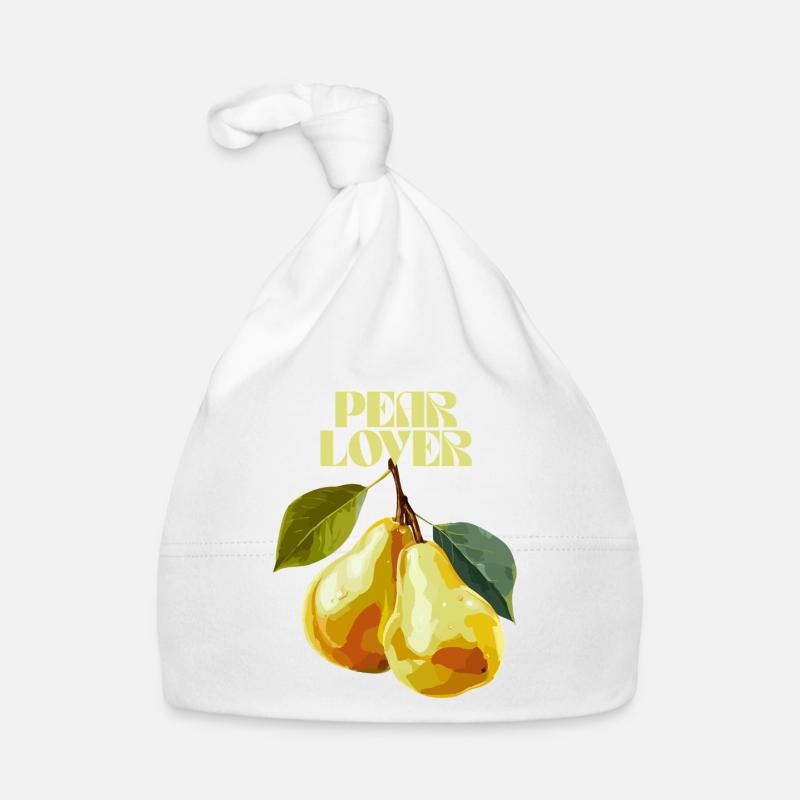 Pear Lover Botanical Illustration Organic Baby Cap