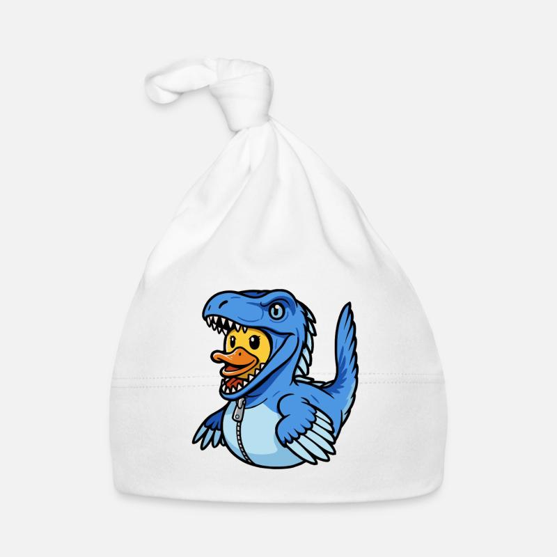 Jungle dinosaur with Velociraptor Organic Baby Cap