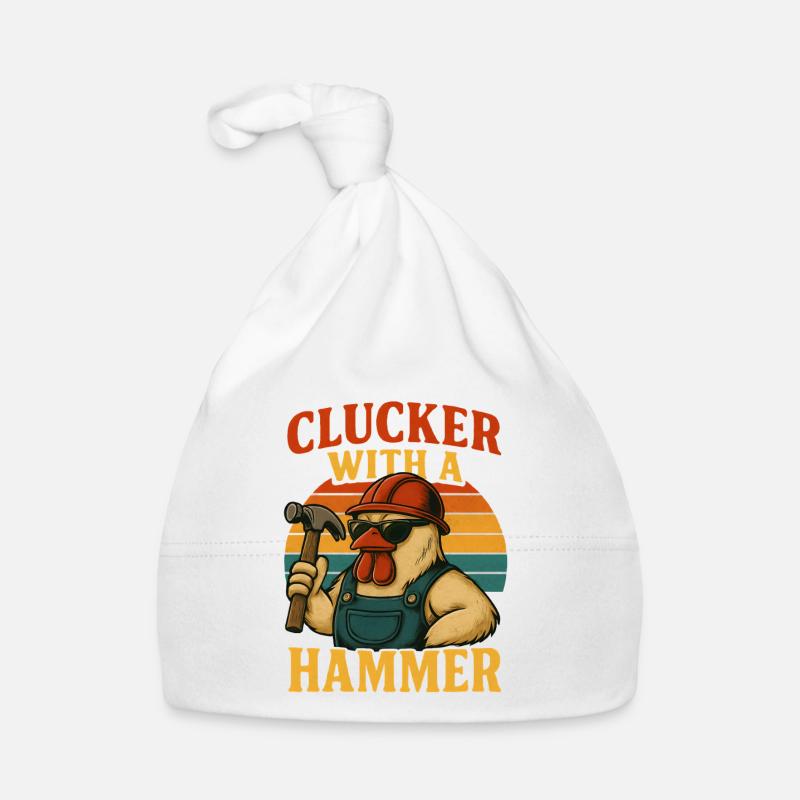  Bauhuhn – Clucker With A Hammer Baby Bio-Mütze