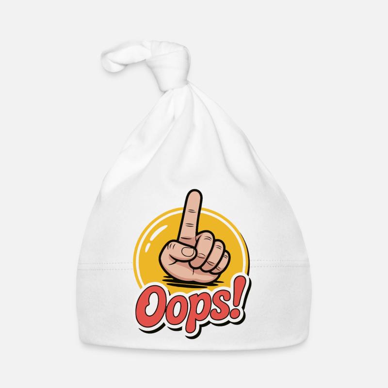 Grafikdesign mit kräftiger Handgeste Baby Bio-Mütze