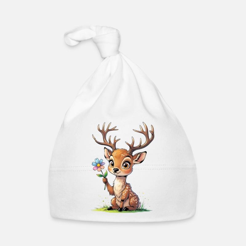 Mignon fauve avec fleur Bonnet bio Bébé