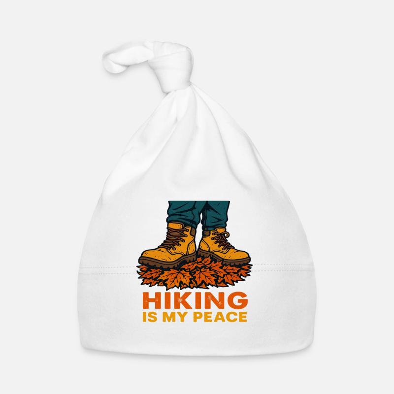 Wandern Hiking Is My Peace Herbst Herbstblättern Baby Bio-Mütze