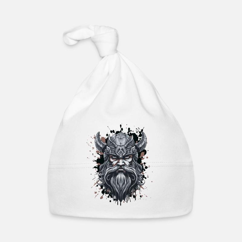 Wikinger Kopf Baby Bio-Mütze