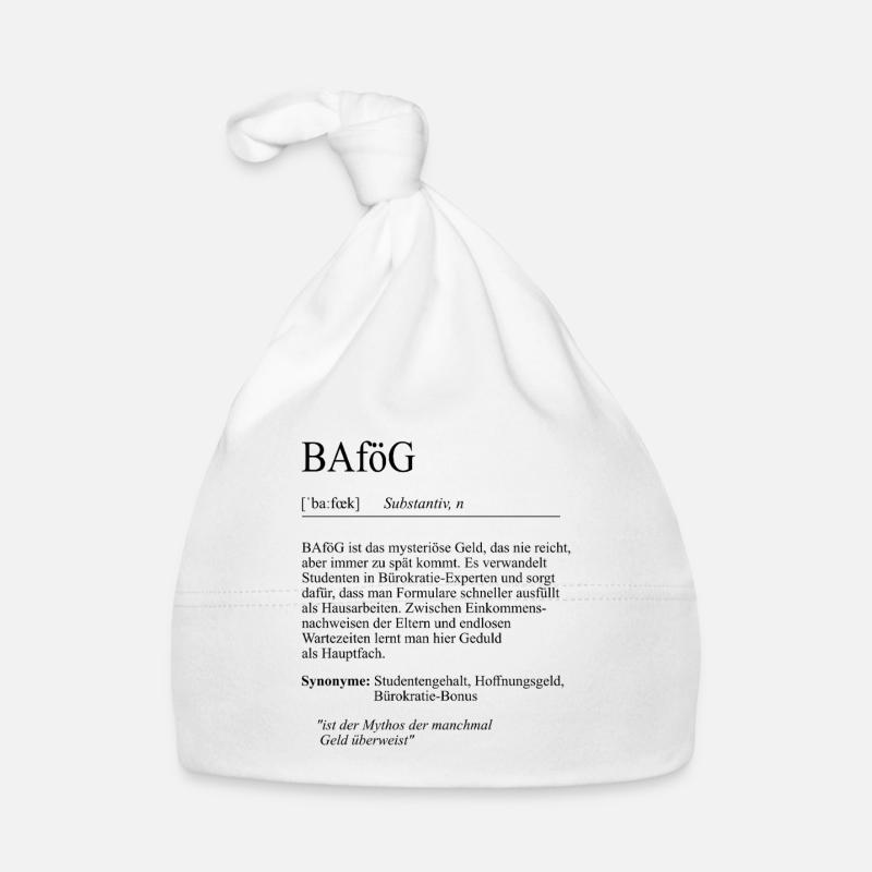 University slogan "BAföG" student gift, students Organic Baby Cap