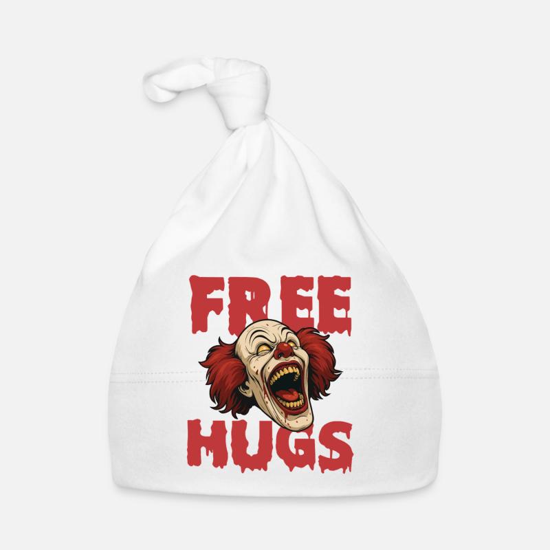 Câlins gratuits Spooky Halloween Evil Clown Bonnet bio Bébé