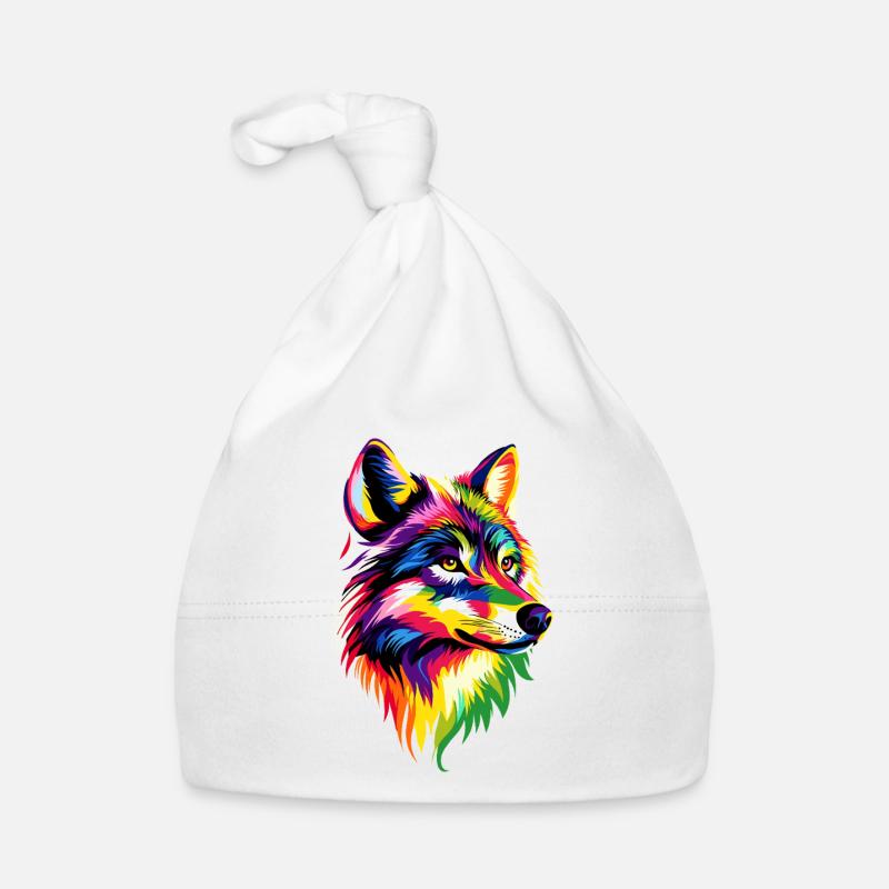 Wolf Liebe Wölfe Wolfsrudel Wolfshund Wilder Wolf Baby Bio-Mütze