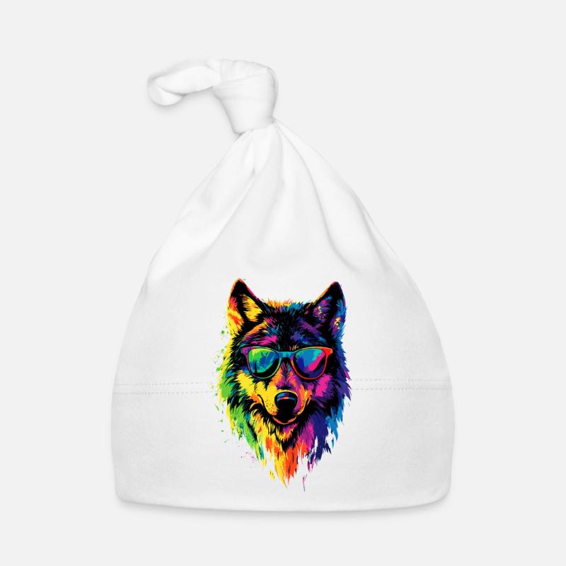 Wolf Liebe Wölfe Wolfsrudel Wolfshund Wilder Wolf Baby Bio-Mütze