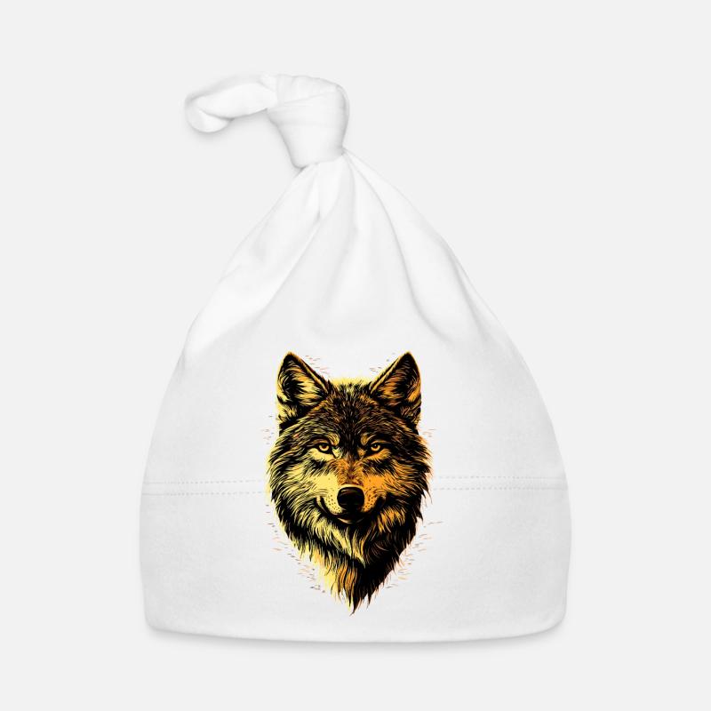 Wolf Liebe Wölfe Wolfsrudel Wolfshund Wilder Wolf Baby Bio-Mütze