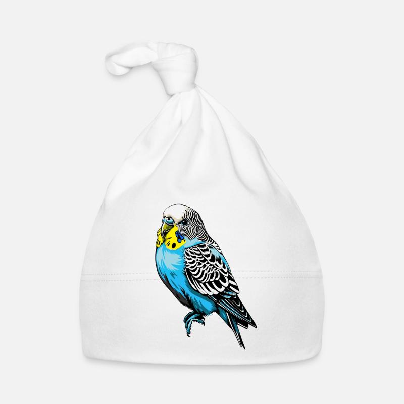 Colorful Budgie Vector Design Organic Baby Cap