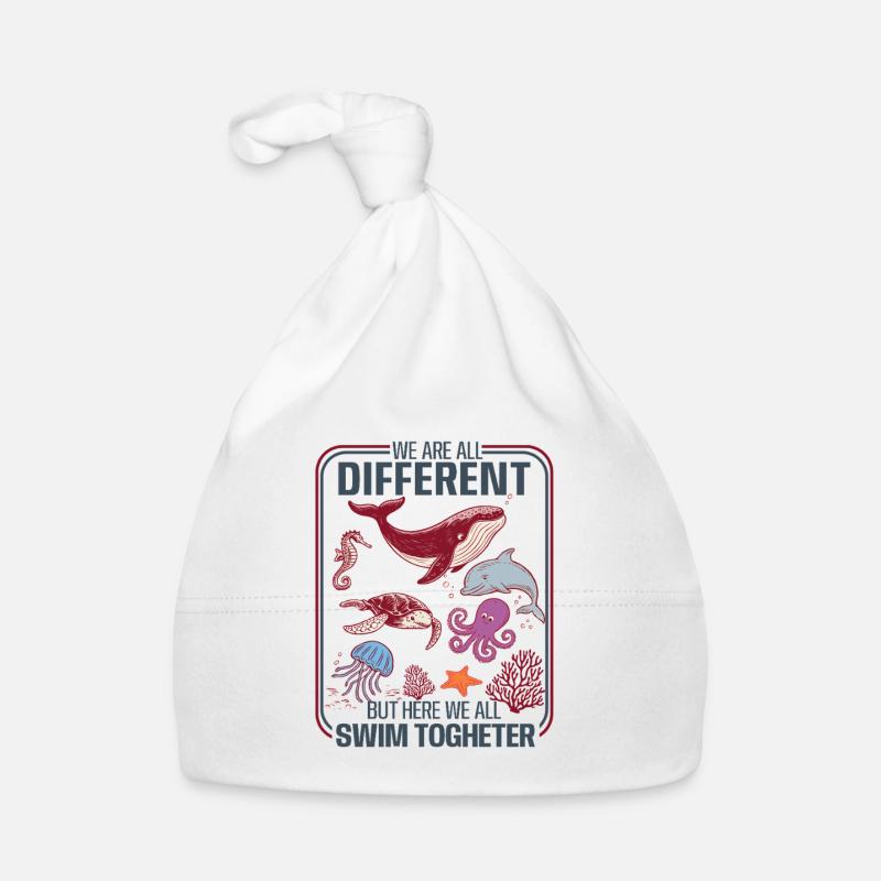 Underwater Diversity Unity Design Organic Baby Cap