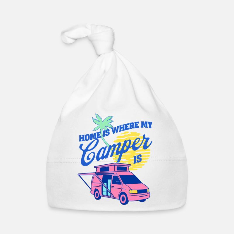 Home is Where My Camper Is Van Design Baby Bio-Mütze