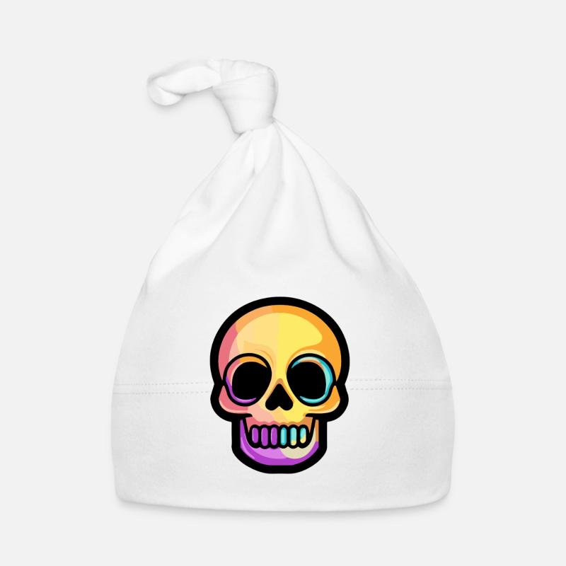 Skull Colorful Organic Baby Cap