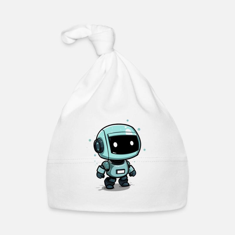 Petit robot spatial sur un chemin d’aventure Bonnet bio Bébé
