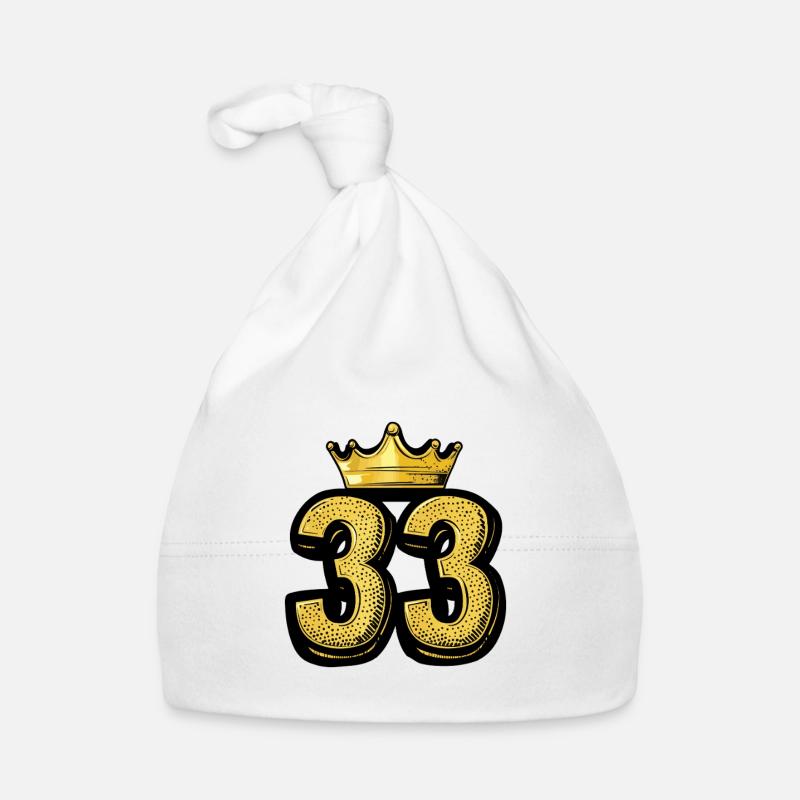 33 Zahl Krone Baby Bio-Mütze