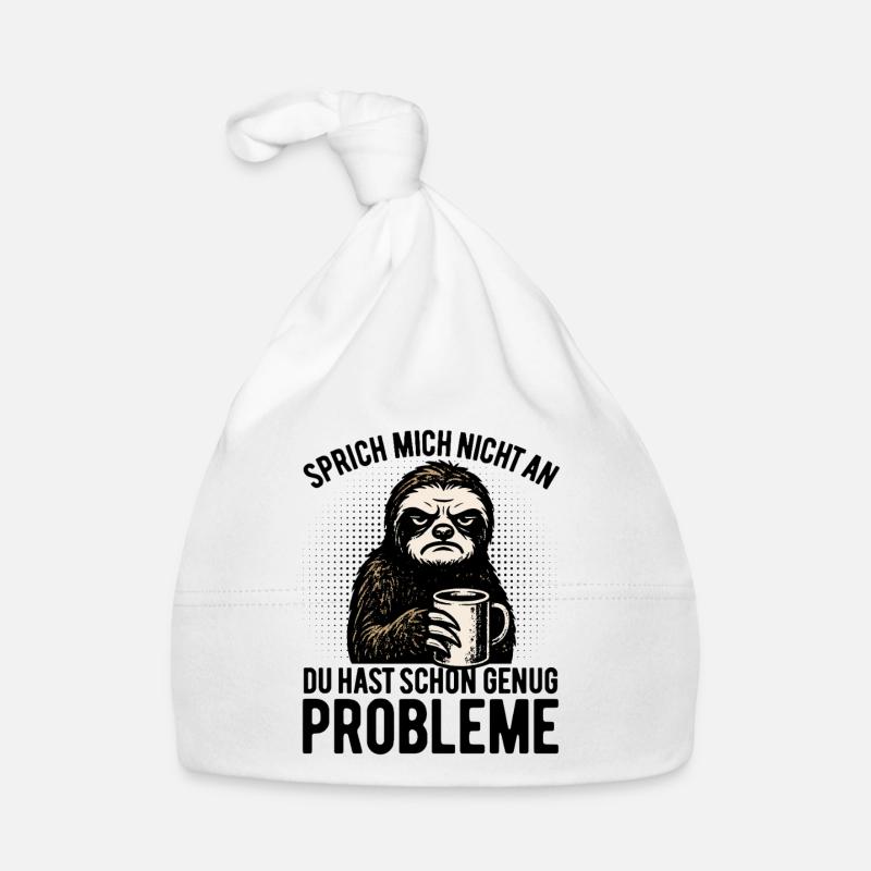 Don't talk to me - sloth with coffee Organic Baby Cap