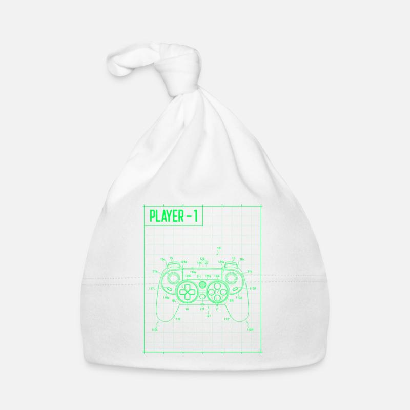 Player1 Blueprint Controller Neon - Organic Baby Cap - white