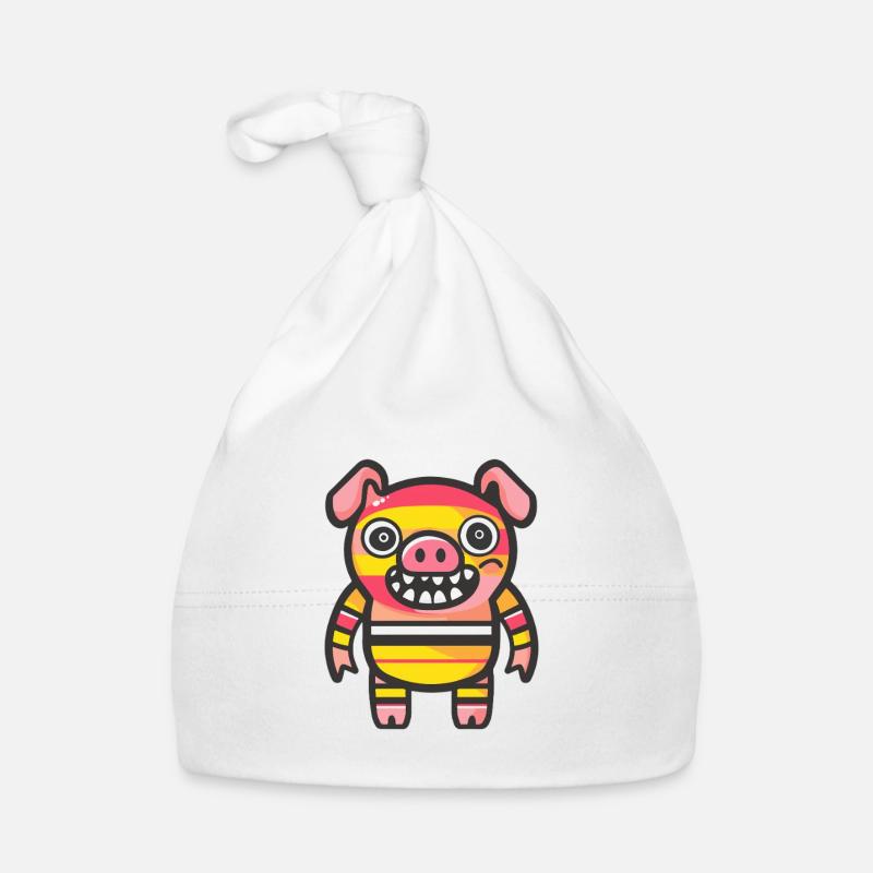 Pig Halloween Comic Funny Organic Baby Cap