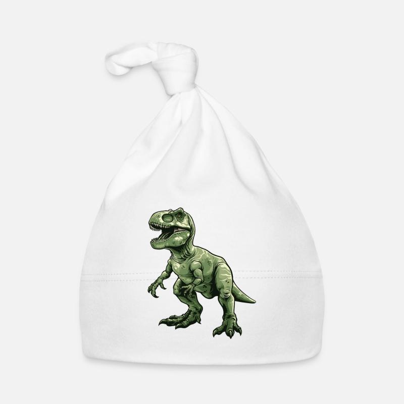 Vert Rétro Dino T Rex Bonnet bio Bébé
