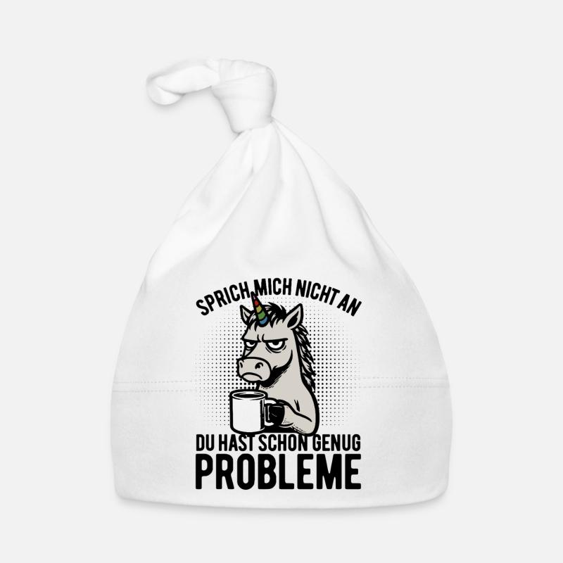 Don't talk to me - grumpy unicorn, coffee Organic Baby Cap