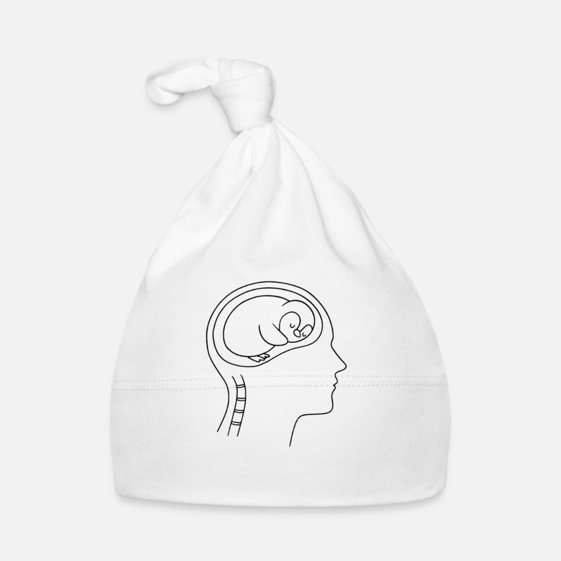 Minimalist Penguin Brain Silhouette Tierlie Organic Baby Cap