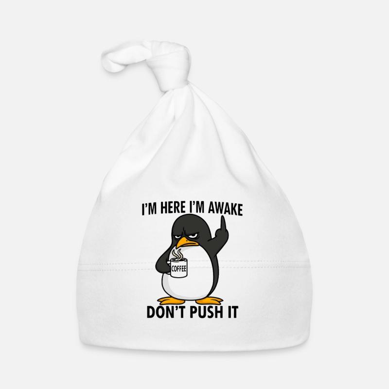 Drôle de pingouin café tôt dire Bonnet bio Bébé