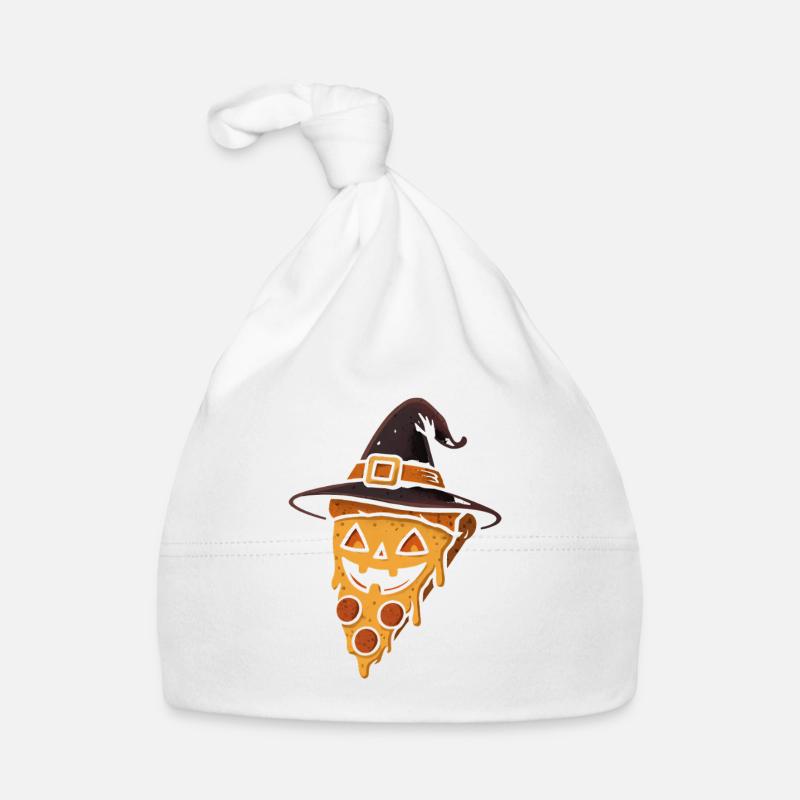 Kürbispizza mit Hexenhut Baby Bio-Mütze