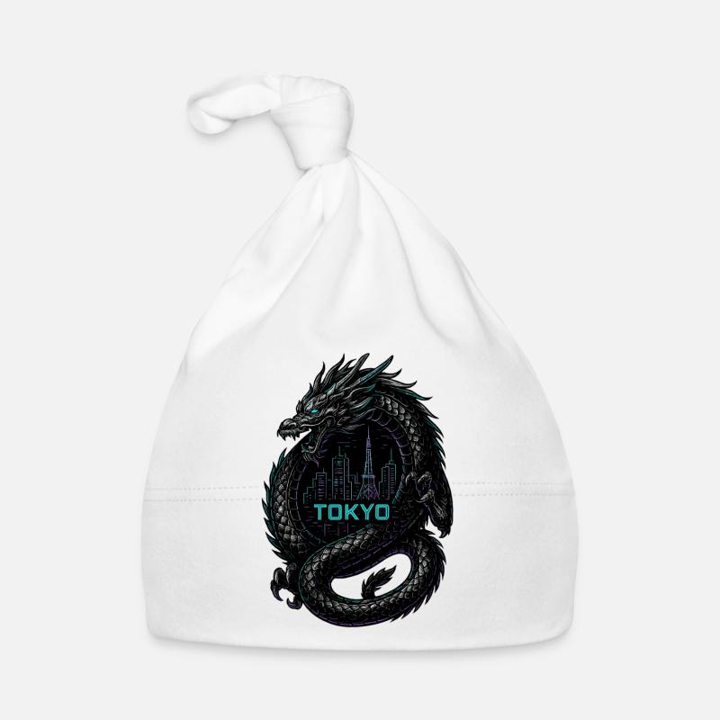 Tokyo Dragon Neon Design Organic Baby Cap
