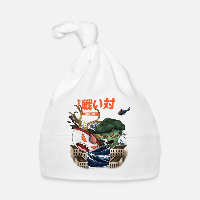 Ramen vs Broccoli Japanese Battle Organic Baby Cap