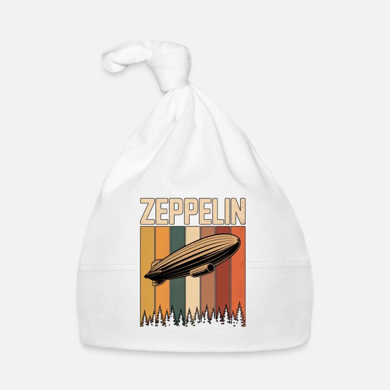 Dirigeable Zeppelin Rétro Vintage Bonnet bio Bébé