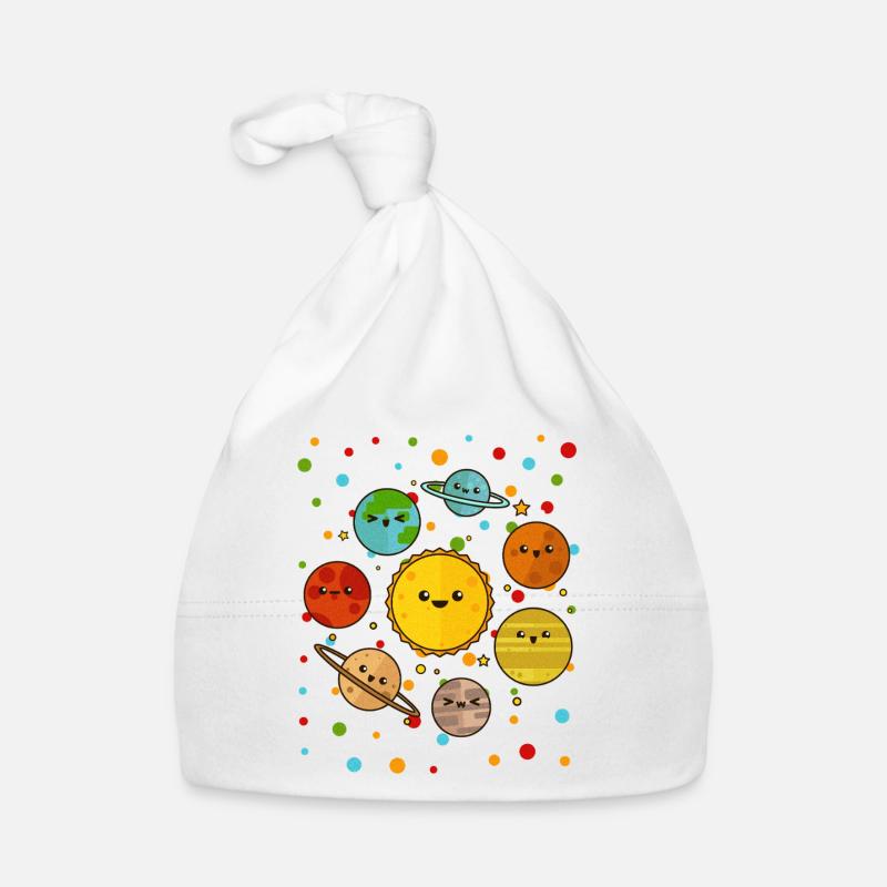 Spotty Solar System Tee Organic Baby Cap
