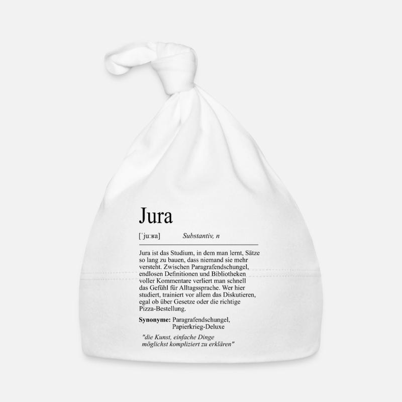 Unispruch "Jura" Student Geschenk, Studenten Baby Bio-Mütze
