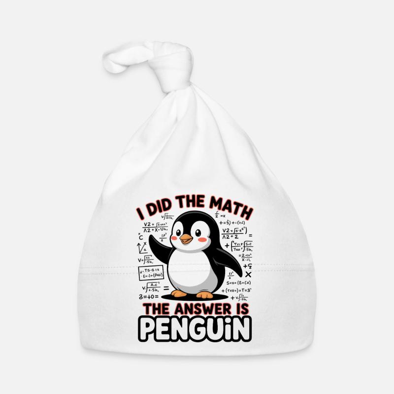 I Did The Math The Answer Is Penguin Baby Bio-Mütze