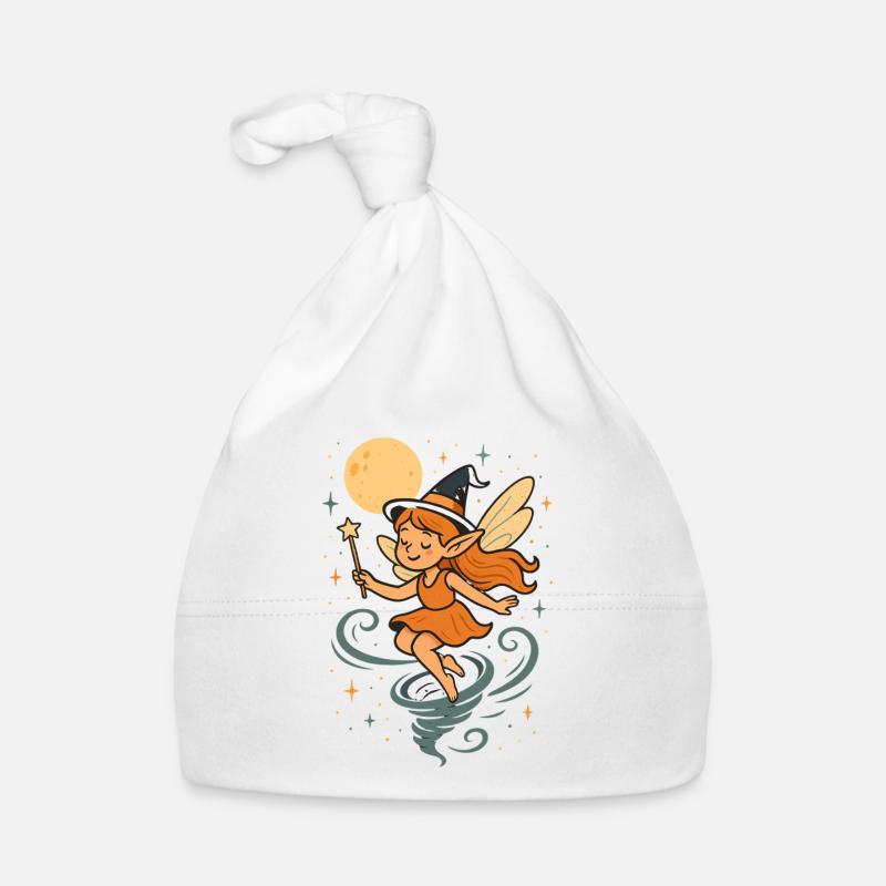 Moon Magic Fairy in Witch Trick Organic Baby Cap