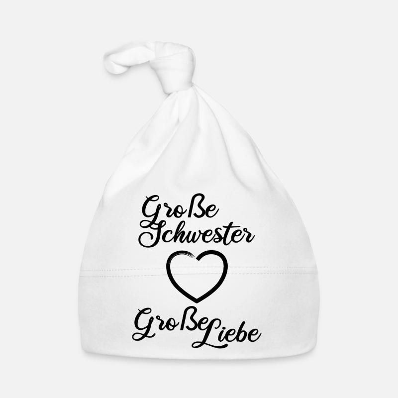 Große Schwester Große Liebe Baby Bio-Mütze