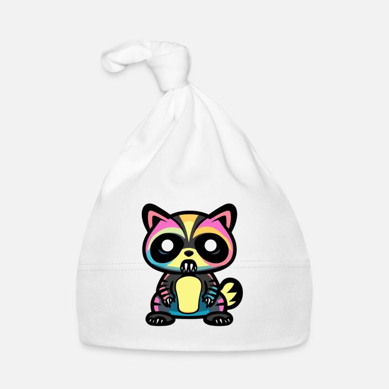 Raccoon Halloween Comic Funny Organic Baby Cap