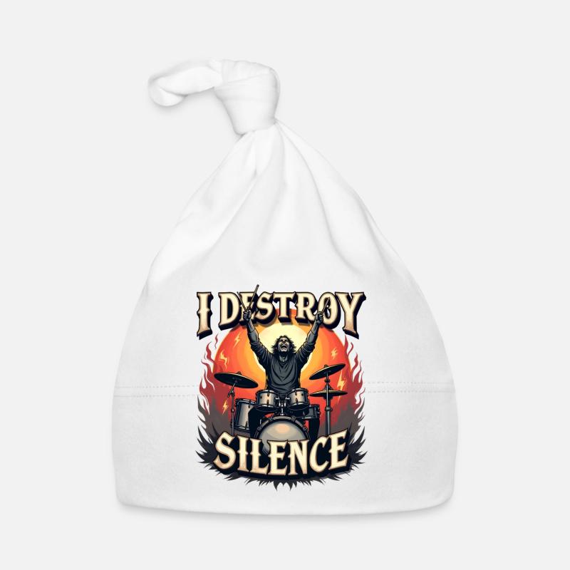  Drummer – I Destroy Silence Baby Bio-Mütze
