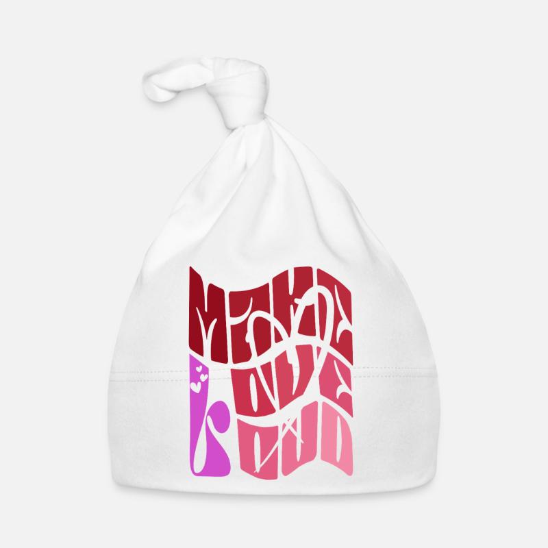 Make Love Loud - Retro 70s Organic Baby Cap