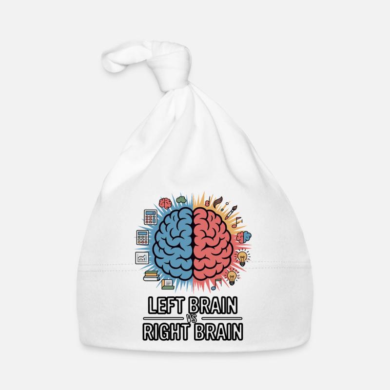 Left Brain vs Right Brain Organic Baby Cap