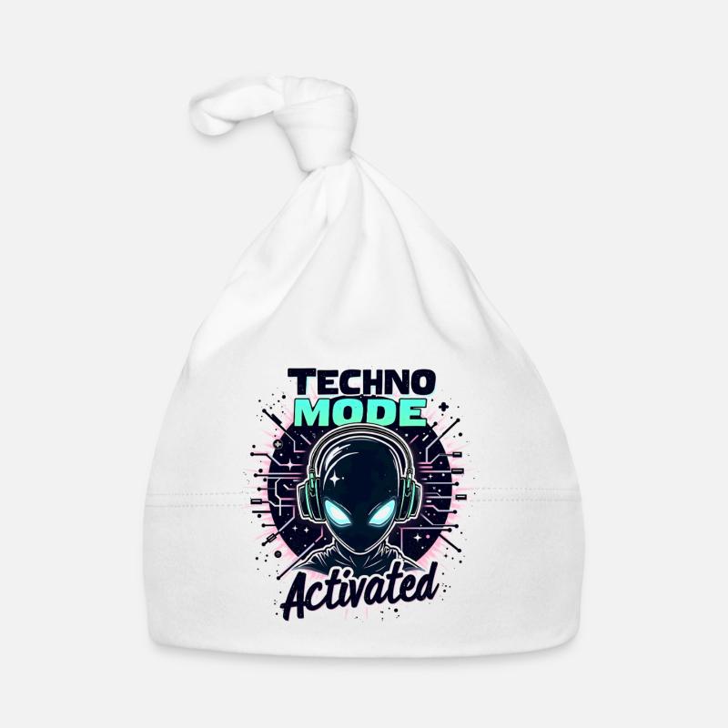 Techno Mode Activated – Rave Musik Baby Bio-Mütze