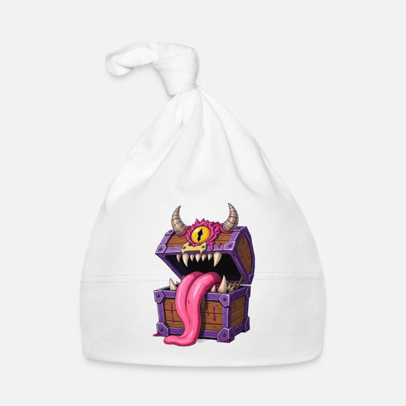 Imiter le coffre de monstre avec langue et œil – Dessin animé Bonnet bio Bébé