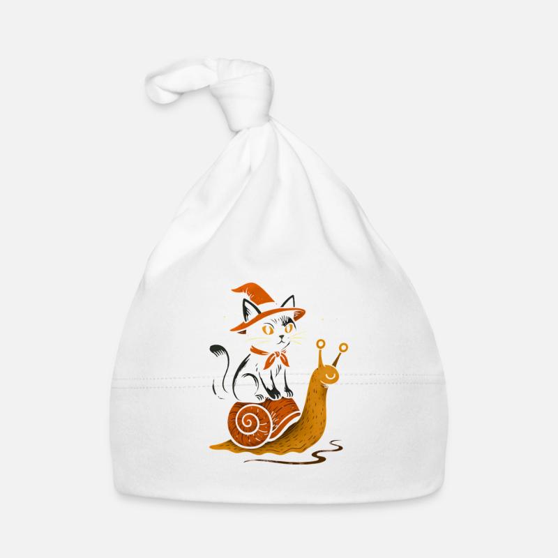 Hexenkatze auf Schnecke Baby Bio-Mütze