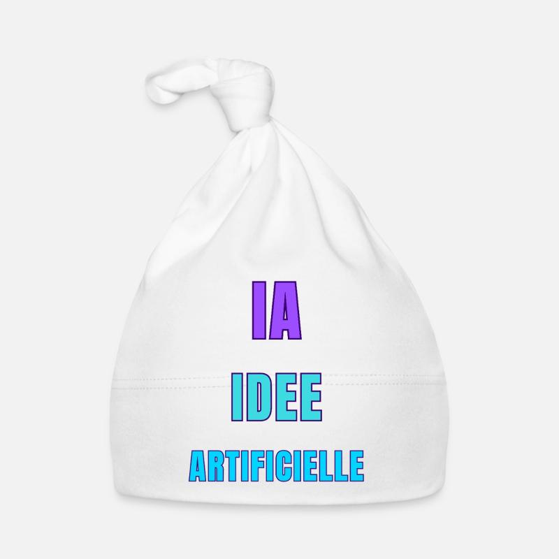 AI Artificial Idea - Organic Baby Cap - white