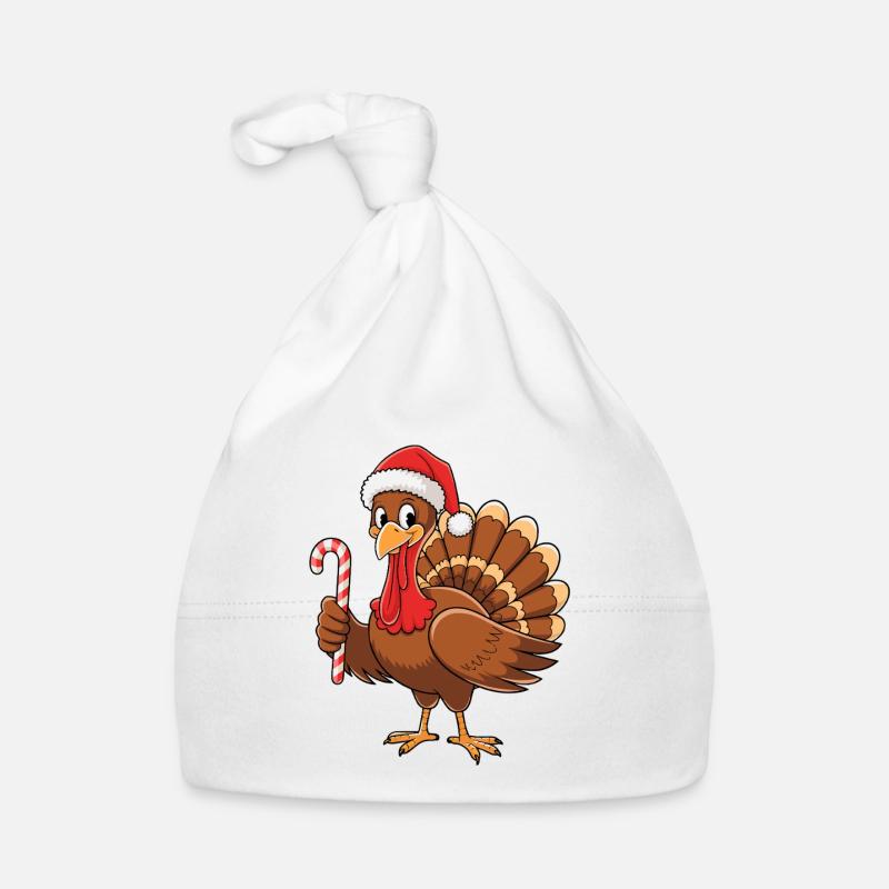 Dinde avec chapeau de Noël Thanksgiving Bonnet bio Bébé