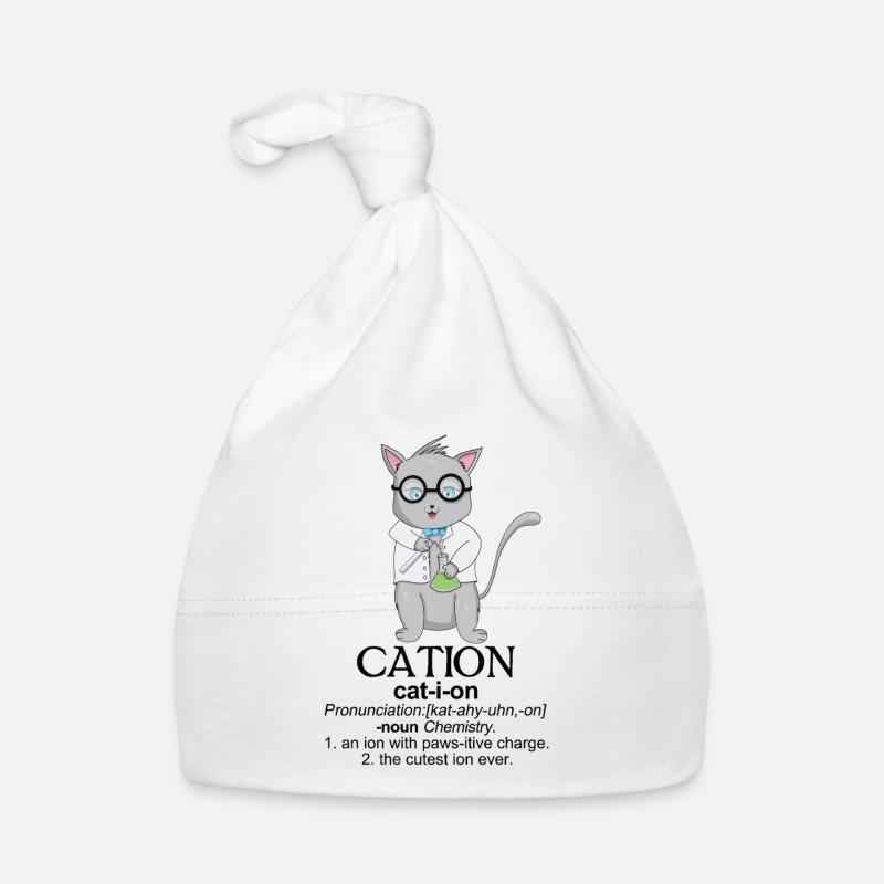 Cation Science Cat Shirt – Funny Chemistry Tee Organic Baby Cap
